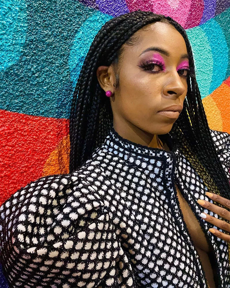 艾彩 Tops Retro Flocking Top 2 艾彩 Tops Retro Flocking Top