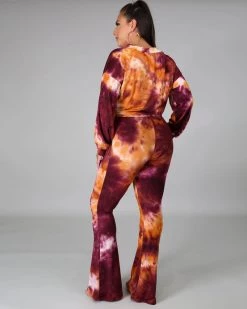 胖妹儿 Plus Size Missing You Tie Dye Set