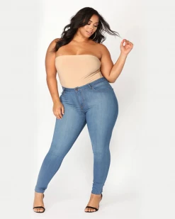 林和美妙少女 Basic Hi Waist Jeans New In