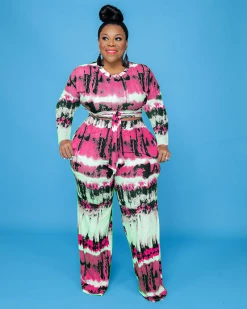 广吉 Mocha Brush Stroke Pant Set(Long) New In 4 广吉 Mocha Brush Stroke Pant Set(Long) New In