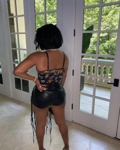 Divanewlook Fringe Leather Pants New In