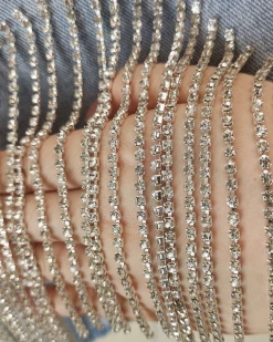 厂货通 Bottoms Fringed Chain Jeans