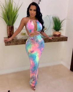 Divanewlook Cotton Candy Maxi Dress New In