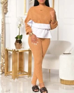 让你红 Matching Set Meet Me Half Way Pants Set