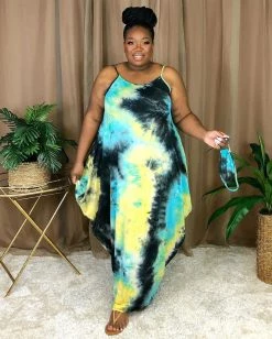 Divanewlook Tie Dye Romper Dress