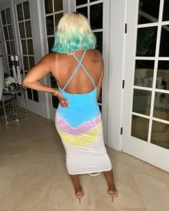 Divanewlook Sassy Tie Dye Dress