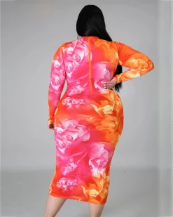 绣川 Dye For Me Plus Size Dress
