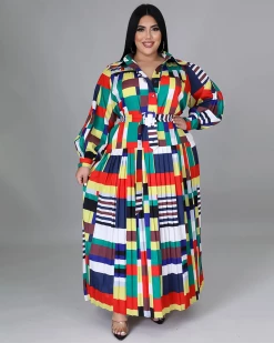 达梦 Zuri Color-Block Pleated Dress