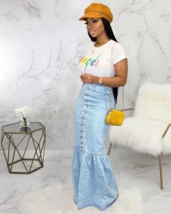 Divanewlook ADORABLE DENIM SKIRT