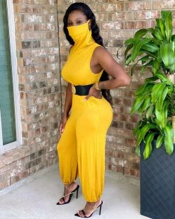 Divanewlook Mustard Genie Mask Jumper