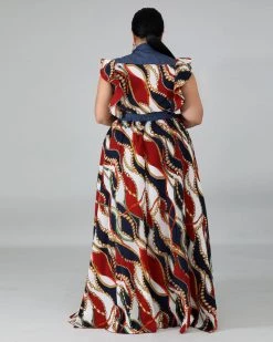 绣川 Zipper N Chain Maxi Dress