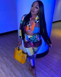 鸣达 Multi-Colorblock Print Tie Set