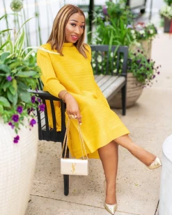 达澜 Quintessa- Pleats Swing Dress