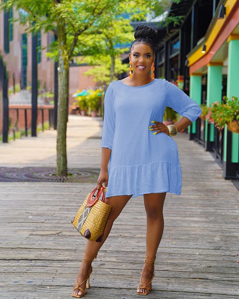 Divanewlook New In SOLID SHORT SLEEVE TEE DRESS 2 Divanewlook New In SOLID SHORT SLEEVE TEE DRESS