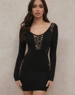 安蔻儿 Hollow Burnt Flower Dress