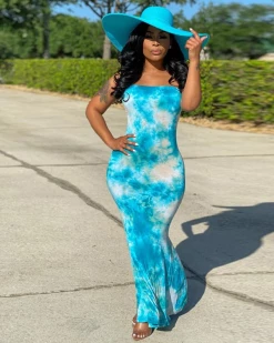 慧尚颖 JAZZ TUBE DRESS AQUA Dresses