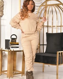 伊凡 Jena Ruched Set Matching Set