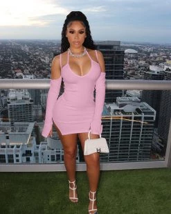 Divanewlook New In Strapped Mini Dress