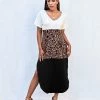 Divanewlook LEOPARD SLIT DRESS