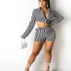 Divanewlook New In Striped Short Set
