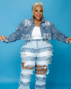 宇衣阁 Fringe Denim Jacket