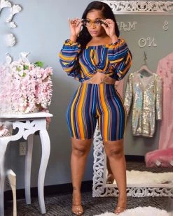 Divanewlook New In MULTICOLOR STRIPE SET