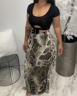 华冠丽 BRIANA FRINGED MAXI SKIRT