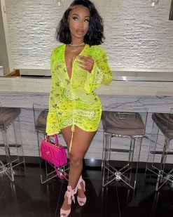 菲恩 New In Bandana Mesh Dress