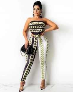 Divanewlook CHAINED UP LEGGING SET New In