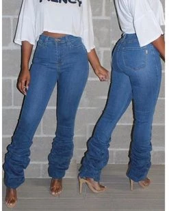 Divanewlook New In Scrunch Denim Pants