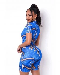 Divanewlook Zippers Romper New In