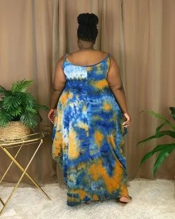 Divanewlook Tie Dye Romper Dress