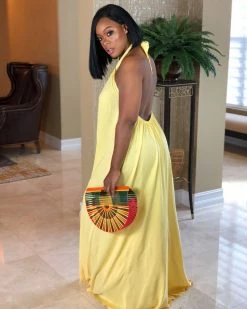 Divanewlook HELLO DARLING HALTER MAXI New In