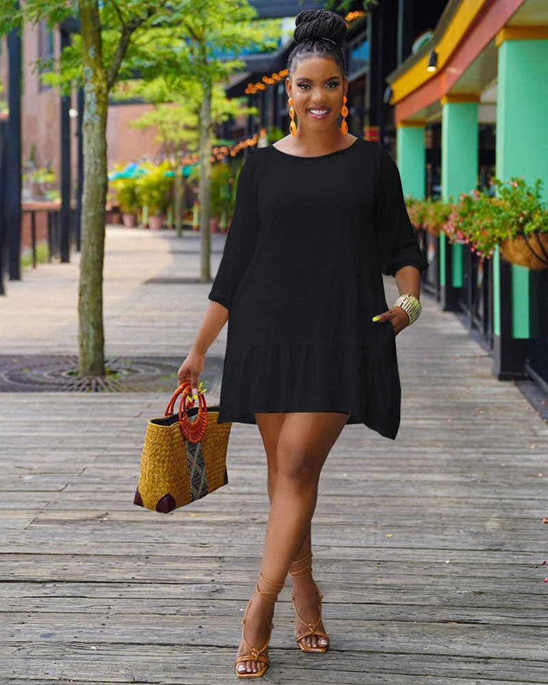 Divanewlook New In SOLID SHORT SLEEVE TEE DRESS 4 Divanewlook New In SOLID SHORT SLEEVE TEE DRESS