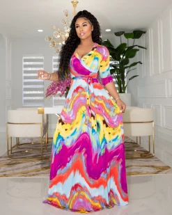 逊马亚 JEANETTE WRAP DRESS