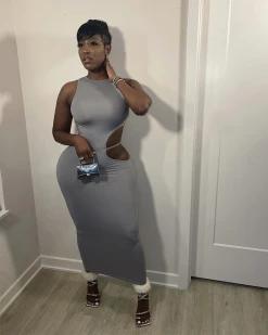 Divanewlook Cut Out Dress New In