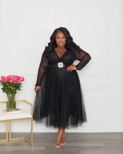 嘉新 Tulle Skirt Plus Size