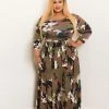 米纯 Plus Size Venus Camouflage Dress