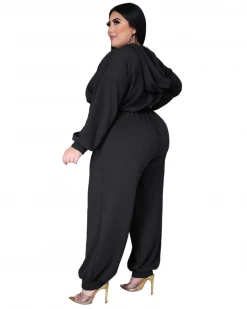 秋海棠 Hoodie Sporty Jumpsuit