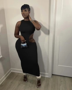 Divanewlook Cut Out Dress New In