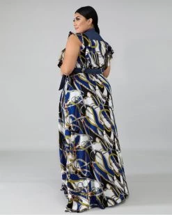 绣川 Zipper N Chain Maxi Dress