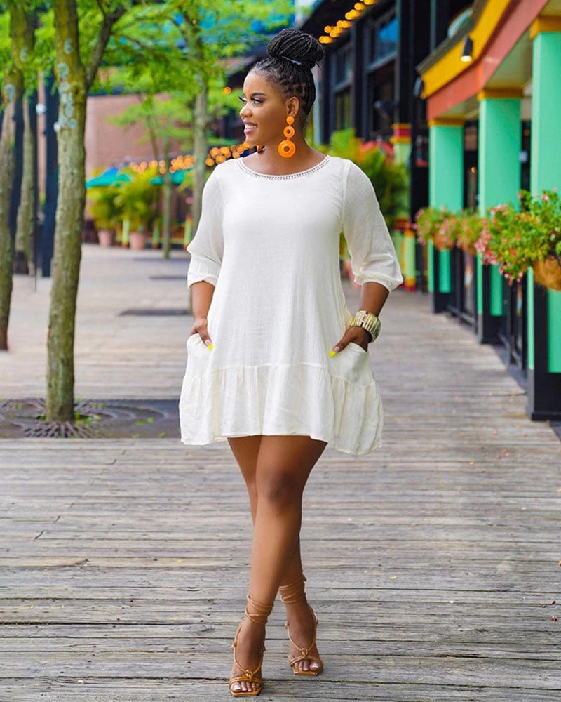 Divanewlook New In SOLID SHORT SLEEVE TEE DRESS 9 Divanewlook New In SOLID SHORT SLEEVE TEE DRESS