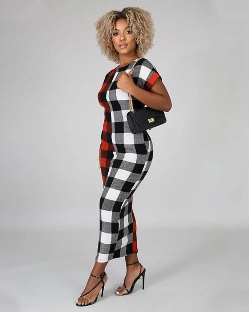 Divanewlook Can't Be Plaid Maxi Dress New In 7 Divanewlook Can't Be Plaid Maxi Dress New In