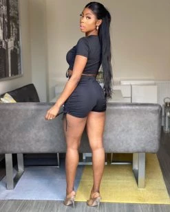 Divanewlook DRAWSTRING SHORT SET New In