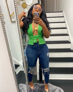 Divanewlook KNITTED WRAP TOP