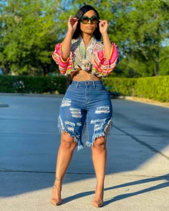 兰诗蒂 New In MARKIA DENIM Shorts