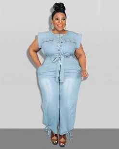 Divanewlook Ankle Tie Jumpsuit