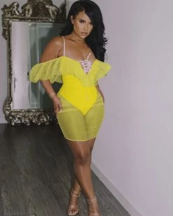 Divanewlook Beachy Feeling Swim Romper New In