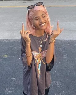 Divanewlook Graphic Drop Shoulder Oversized Tee New In