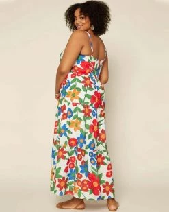 Divanewlook Curvy Rosa Floral Maxi Dress New In